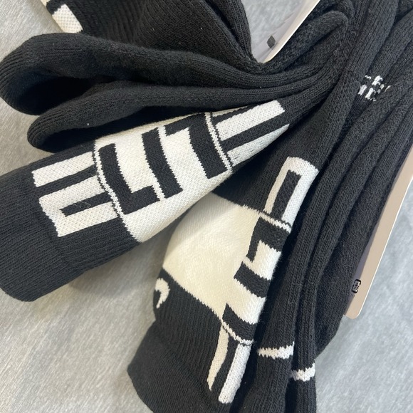 3 Pair Nike Elite DRI-FIT Basketball Socks Black M Men's Size 6-8 Womens 6-10 - Picture 5 of 5